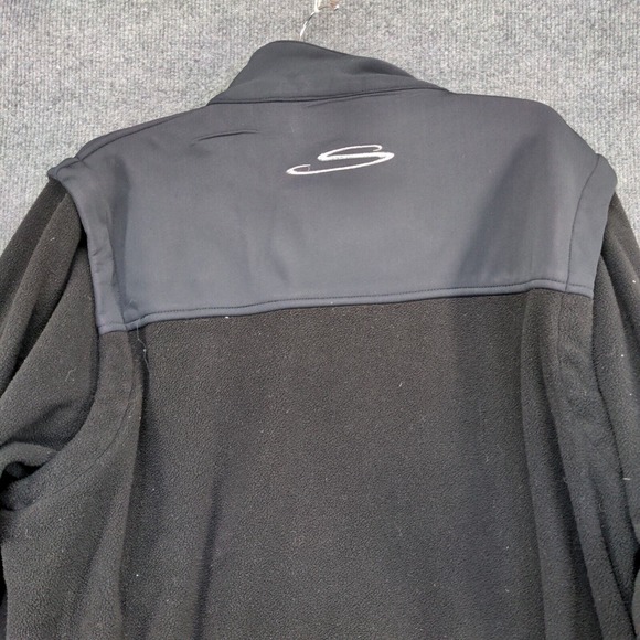 Squaw Valley Men's Zip Up Fleece Jacket Black Small Drawcord Hem Zipped Pockets - Picture 8 of 15